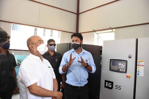 CM inspects oxygen plants at JNIMS and RIMS