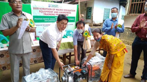 Water Pump set distributed to farmers at Jiribam