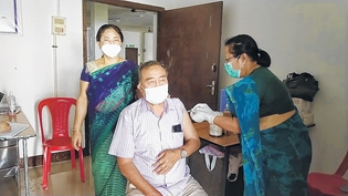 Tika Utsav held at Noney, Thoubal; CPI leaders vaccinated