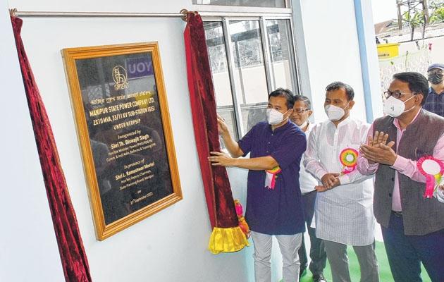 Th Biswajit inaugurates gas insulated power sub-station at Thongju
