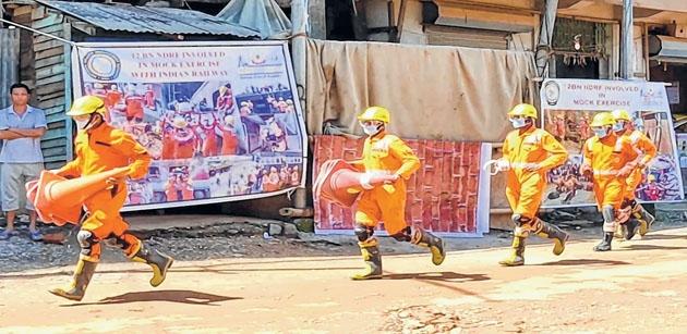 NDRF conducts mock exercise in Moreh Keithel