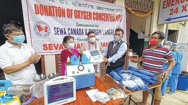 Sewa Bharati Manipur donates medical equipment