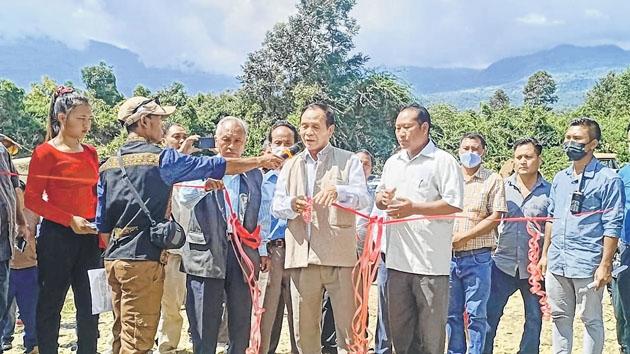 Yamthong Haokip unveils 150 ft long Khaochangbung Bailey bridge