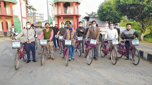 Cycle service launched at Manipur University