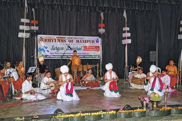 Rhythms of Manipur's composition 'Surgee Leichal' premiered