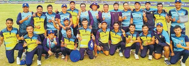 Mens U25 State A Trophy : Bikash's half century and five-for help Manipur trounce Meghalaya by 174 runs for second win