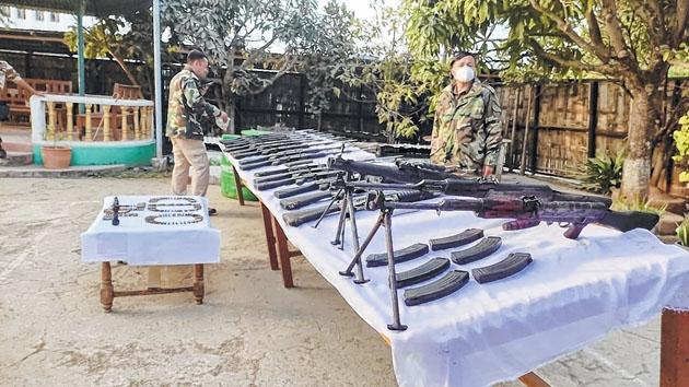 Thoubal police seize huge cache of arms, ammos