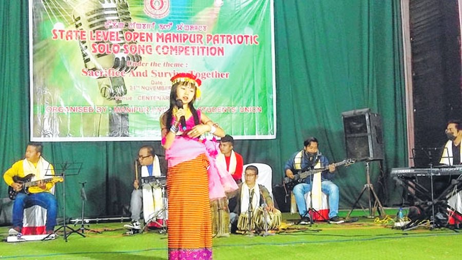 State level open Manipur patriotic solo song competition at Centenary Hall of Manipur University :: 24 November 2021