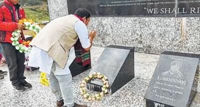 Dr George T Haokip pays tribute to tribal martyrs