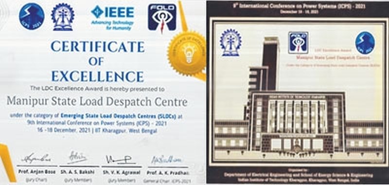   Manipur State Power Company Limited (MSPCL) wins 1st Load Despatch Centre (LDC) excellence award