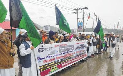 Protest staged against razing of Babri Masjid at Sora
