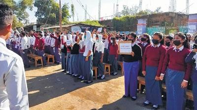 Sit-in protest staged against transfer of teacher