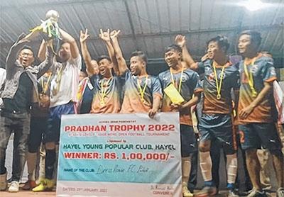 Dress House FC emerge champions of 5th Pradhan Trophy