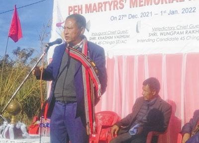 Wungpam Raikhan calls for sustainable development of Peh village
