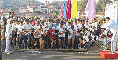 DGAR partakes half marathon in Shillong