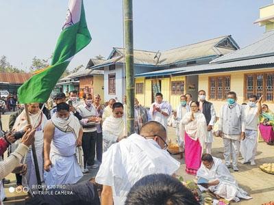 Flag hoisting ceremony of N Loken held