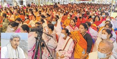 Thousands turn up for flag hoisting ceremony of Nishikant