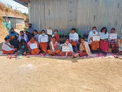 Protest staged against firing at Saman Tangkhul village