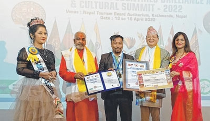 Rakesh Naorem conferred South Asian Regional Countries Brilliance Award 2022