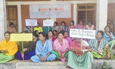 Sit-in demands sufficient teachers in Chairel High School