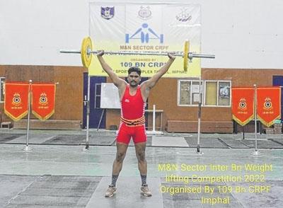 109 Bn CRPF emerge champions of Inter GC/Bn Weightlifting competition