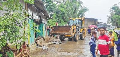 Government dismantles more structures in Thoubal