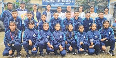 State team for National Level Yoga Olympiad leave Imphal
