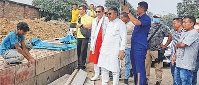 Works Minister orders demolition of NH 37 drain
