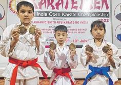 Three State karatekas bag six gold at Karatethen-2022