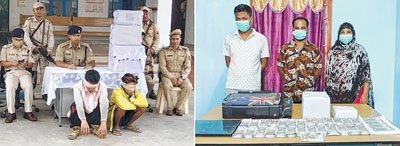 Heroin, opium & bundles of fake currency notes seized