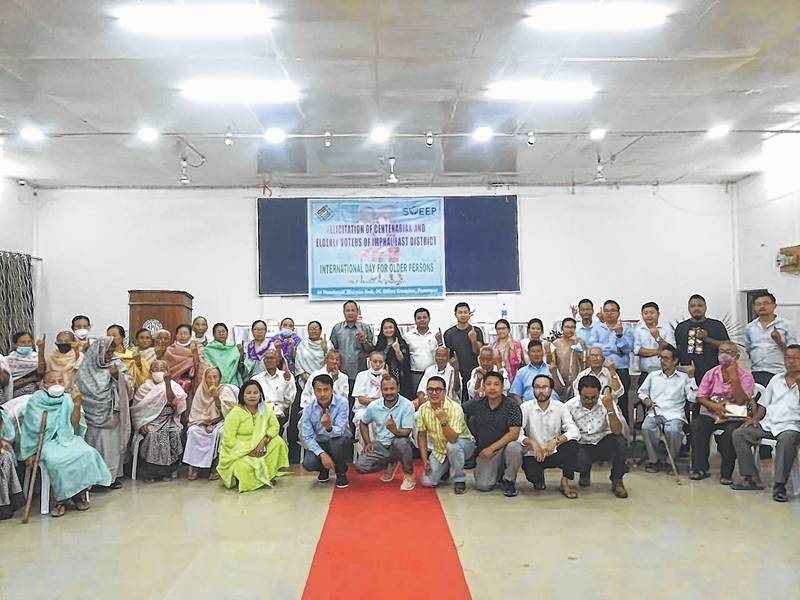 Centenarian and elder voters of Imphal East District feted