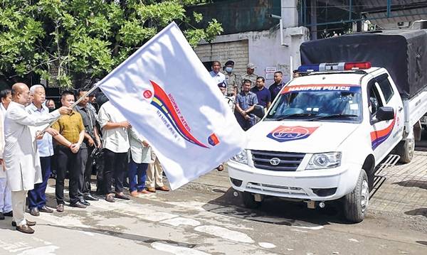 CM flags off 12 GPS fitted patrol vehicles