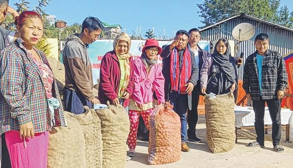 KVK Ukhrul distributes HYV potato seeds to farmers