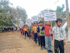 School children walk to save Angaan Ching Eco-Park