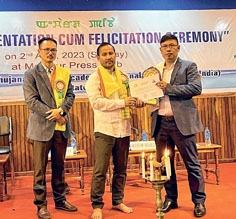 Heirom Dhamendra Meitei conferred Seva Rathna National Award-2023
