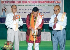 26th State Level Yoga Physique Championship gets underway at MDU Hall