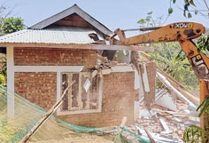 29 'recently' constructed houses demolished