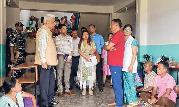 Justice Ajai Lamba visits relief camps