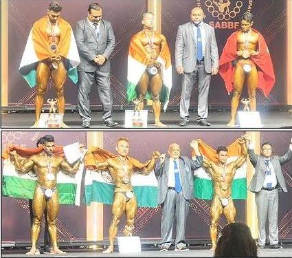  Thingujam Ritesh : gold at 13th South Asian Body-building & Physique Sports Championship 