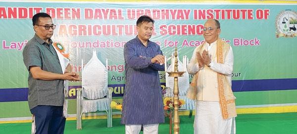 Th Biswajit lays foundation stone for PDDUIAS' new academic block