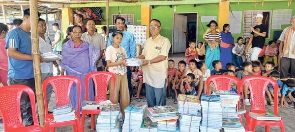 Books distributed to displaced students