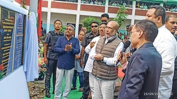 CM lays foundation stones, inaugurates open gym