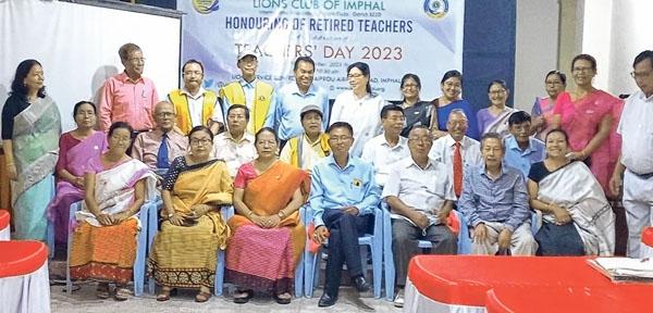 Lions Club of Imphal fetes retired teachers