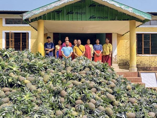 Jiribam IDPs start processing 5 tonnes of pineapple for Meira Foods