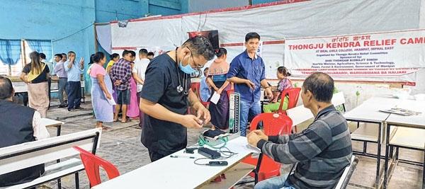 Free health camp conducted, relief materials distributed