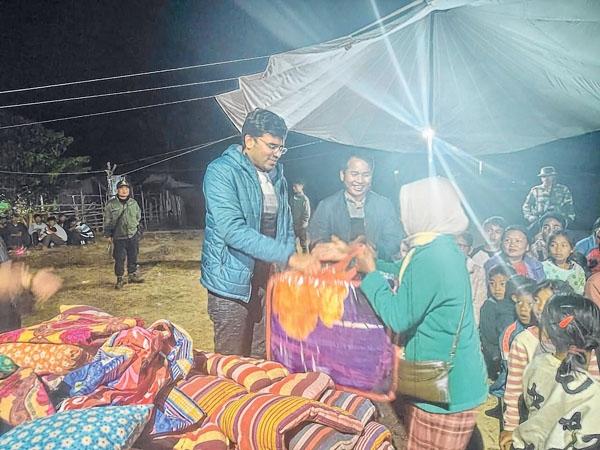 DC spends night at relief camp outside town