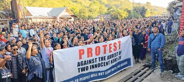 Protest continues at Kangpokpi