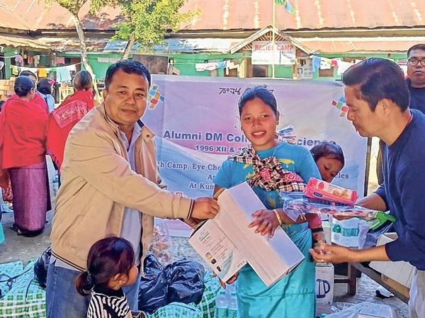 Mega health camp held, humanitarian aid extended