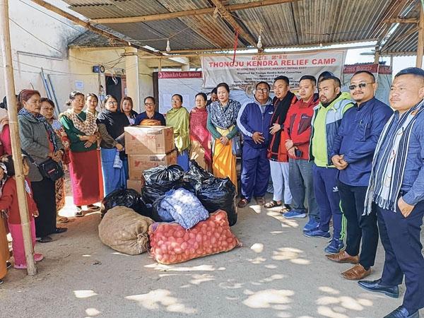 Social activist from Senapati distributes relief materials in Imphal