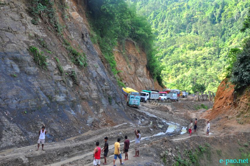The pathetic condition of NH 37 (Imphal-Jiribam) Road as on July 21 2013